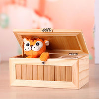 Cute Tiger Useless Wooden Box - Humans Are Funny