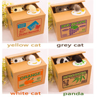 Cute Cat Steal Coin Bank - Humans Are Funny