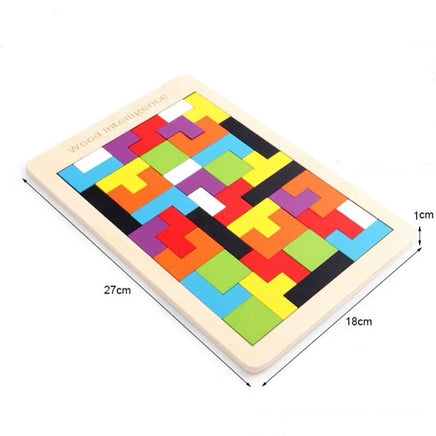 Colorful wooden tangram puzzle - Humans Are Funny