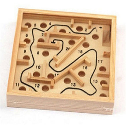 Mini Wooden Ball In Maze Puzzle Toy - Humans Are Funny