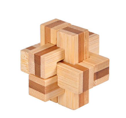 Square Bamboo Tic-Tac-Toe Wooden Toy - Humans Are Funny