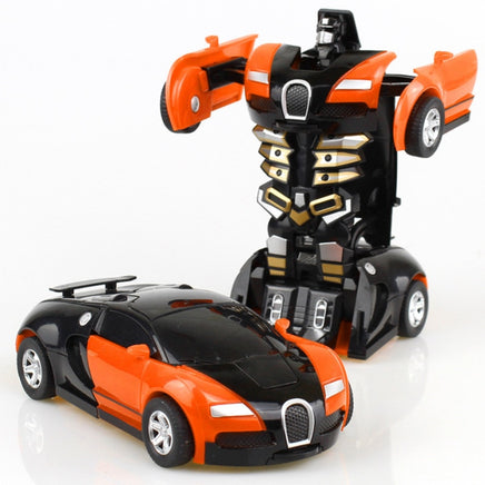 New One-key Deformation Car Toys Automatic Transform Robot - Humans Are Funny