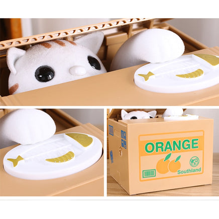 Cute Cat Steal Coin Bank - Humans Are Funny