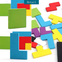 Colorful wooden tangram puzzle - Humans Are Funny