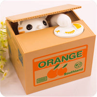 Cute Cat Steal Coin Bank - Humans Are Funny