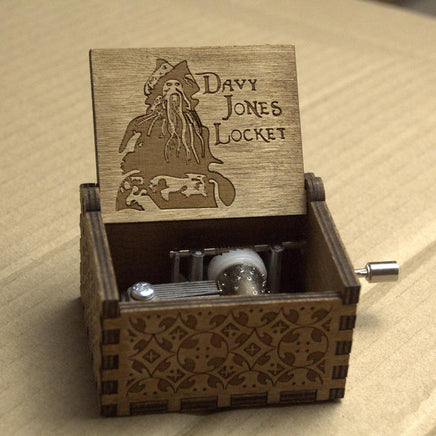 Pirates of the Caribbean Davy Jones Locker Theme Handmade Engraved Wooden Music Box - Humans Are Funny