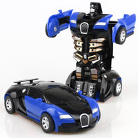 New One-key Deformation Car Toys Automatic Transform Robot - Humans Are Funny