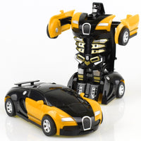 New One-key Deformation Car Toys Automatic Transform Robot - Humans Are Funny