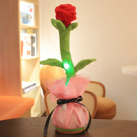 Can Sing And Dance Charging Simulation Rose Flower Plush Valentine's Day Gift For Girls - Humans Are Funny