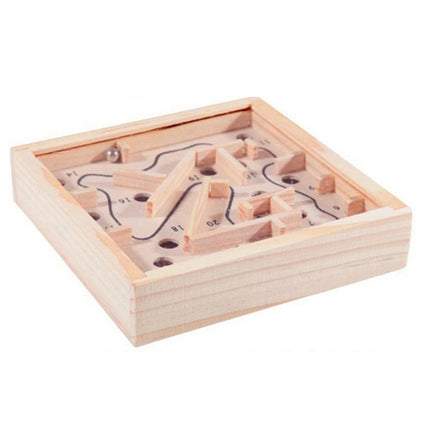 Mini Wooden Ball In Maze Puzzle Toy - Humans Are Funny