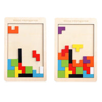 Colorful wooden tangram puzzle - Humans Are Funny