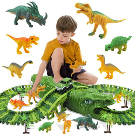 Children Racing Bend Rail Dinosaur Track Led Electronic Flash Light Magical Glowing Flexible Track Car Toys DIY Toy Kids Gift - Humans Are Funny