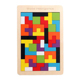 Colorful wooden tangram puzzle - Humans Are Funny