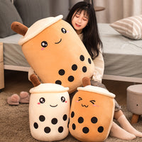 real-life bubble tea plush toy stuffed food milk tea soft doll boba fruit tea cup pillow cushion kids toys birthday gift