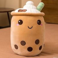 real-life bubble tea plush toy stuffed food milk tea soft doll boba fruit tea cup pillow cushion kids toys birthday gift