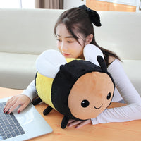 cute Bee ladybug plush toy high quality stuffed doll sleeping cylindrical pillow soft doll sofa decor birthday gift for kids