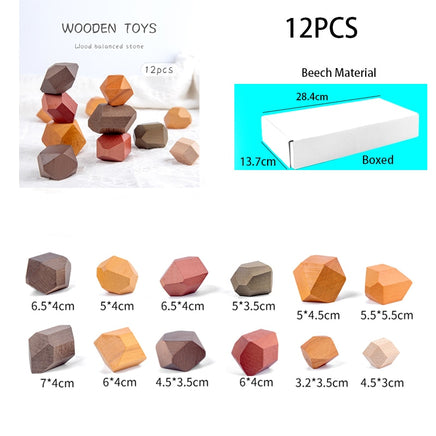 Wooden Colored Stone Building Blocks - Humans Are Funny