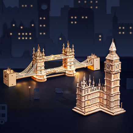 Tower Bridge,Big Ben Wooden Puzzle Toy - Humans Are Funny