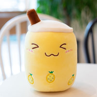 real-life bubble tea plush toy stuffed food milk tea soft doll boba fruit tea cup pillow cushion kids toys birthday gift