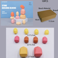 Wooden Colored Stone Building Blocks - Humans Are Funny