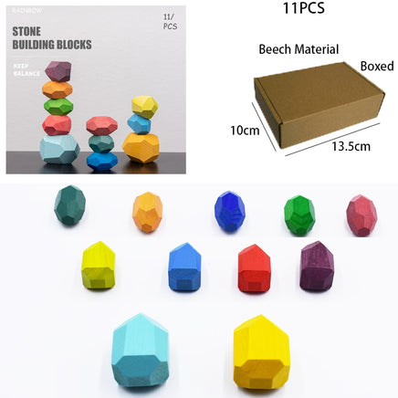 Wooden Colored Stone Building Blocks - Humans Are Funny