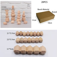 Wooden Colored Stone Building Blocks - Humans Are Funny