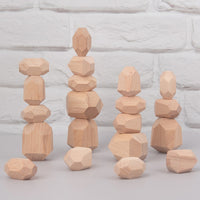 Wooden Colored Stone Building Blocks - Humans Are Funny