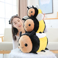 cute Bee ladybug plush toy high quality stuffed doll sleeping cylindrical pillow soft doll sofa decor birthday gift for kids