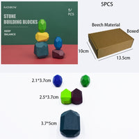 Wooden Colored Stone Building Blocks - Humans Are Funny