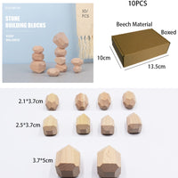 Wooden Colored Stone Building Blocks - Humans Are Funny