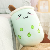 real-life bubble tea plush toy stuffed food milk tea soft doll boba fruit tea cup pillow cushion kids toys birthday gift