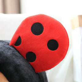 cute Bee ladybug plush toy high quality stuffed doll sleeping cylindrical pillow soft doll sofa decor birthday gift for kids