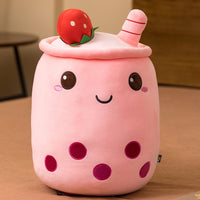 real-life bubble tea plush toy stuffed food milk tea soft doll boba fruit tea cup pillow cushion kids toys birthday gift